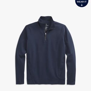 Mack Weldon Atlas 1/2 Half Zip Pullover Long Sleeve Shirt Navy Blue